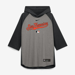 San Francisco Giants Nike Authentic Collection Flux Dri-FIT Raglan 3/4-Sleeve Hooded T-Shirt Sale