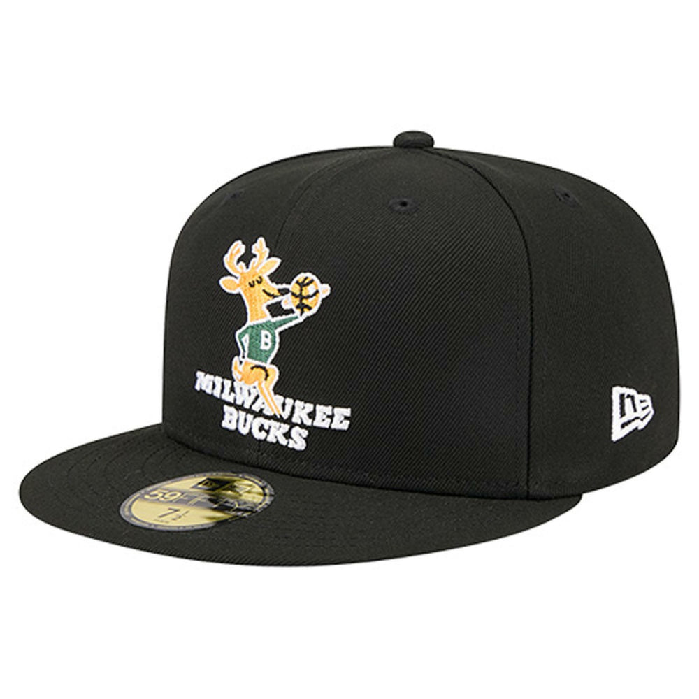 New Era Milwaukee Bucks Core Logo 59FIFTY Fitted Hat Black