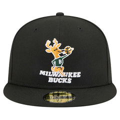New Era Milwaukee Bucks Core Logo 59FIFTY Fitted Hat Black