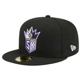 New Era Sacramento Kings Core Logo 59FIFTY Fitted Hat Black