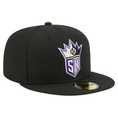 New Era Sacramento Kings Core Logo 59FIFTY Fitted Hat Black