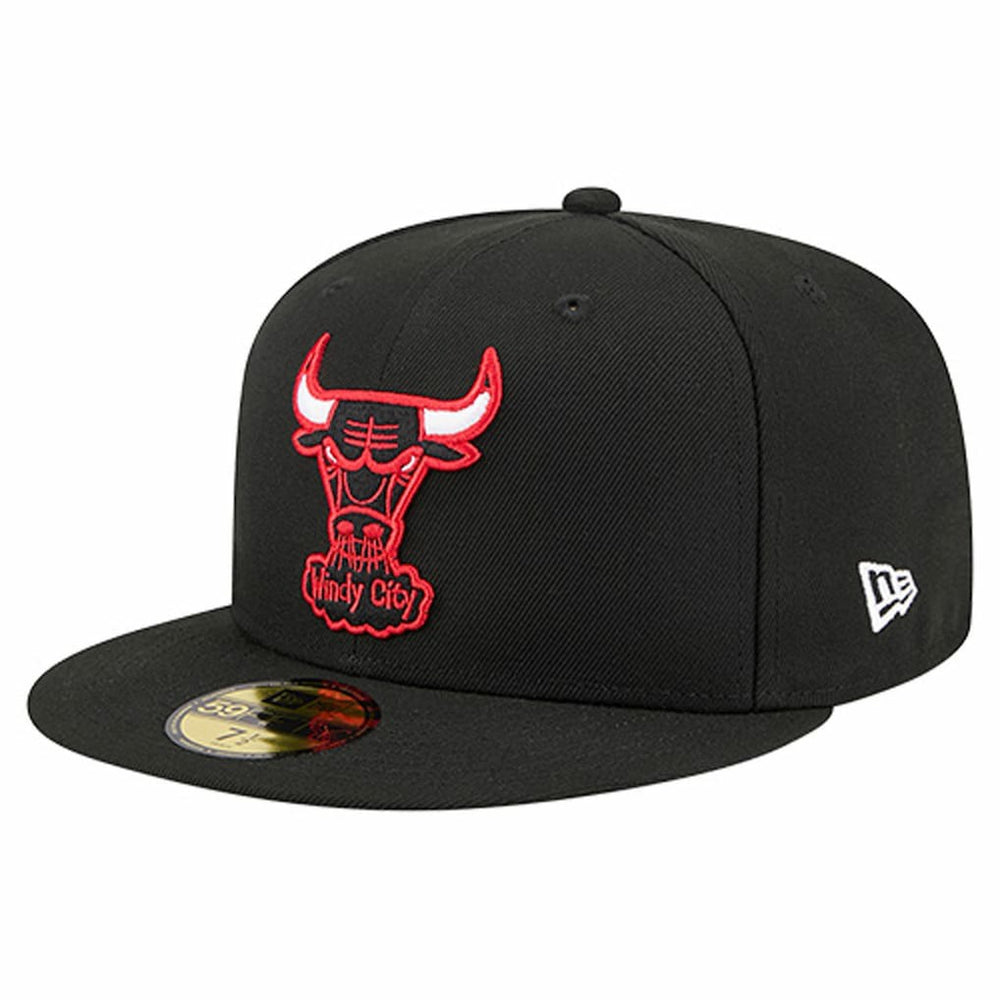 New Era Chicago Bulls Core Logo 59FIFTY Fitted Hat Black