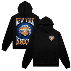 New York Knicks Authmade Vintage Metal Premium Heavyweight Pullover Hoodie Black