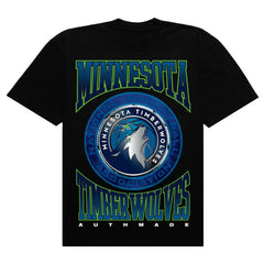 Minnesota Timberwolves Authmade Vintage Metal Premium Heavyweight T-Shirt Black