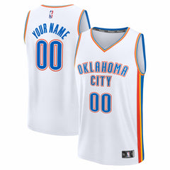 Fanatics Oklahoma City Thunder Fast Break Custom Jersey Association Edition White