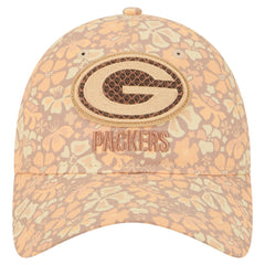 Green Bay Packers New Era Women's Floral 9TWENTY Adjustable Hat - Tan - NFL