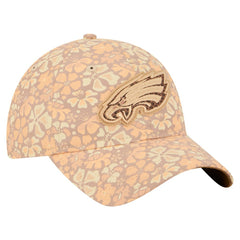Philadelphia Eagles New Era Women's Floral 9TWENTY Adjustable Hat - Tan - NFL