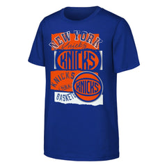 New York Knicks Outerstuff Youth In the Paint Alternate Logo T-Shirt Blue