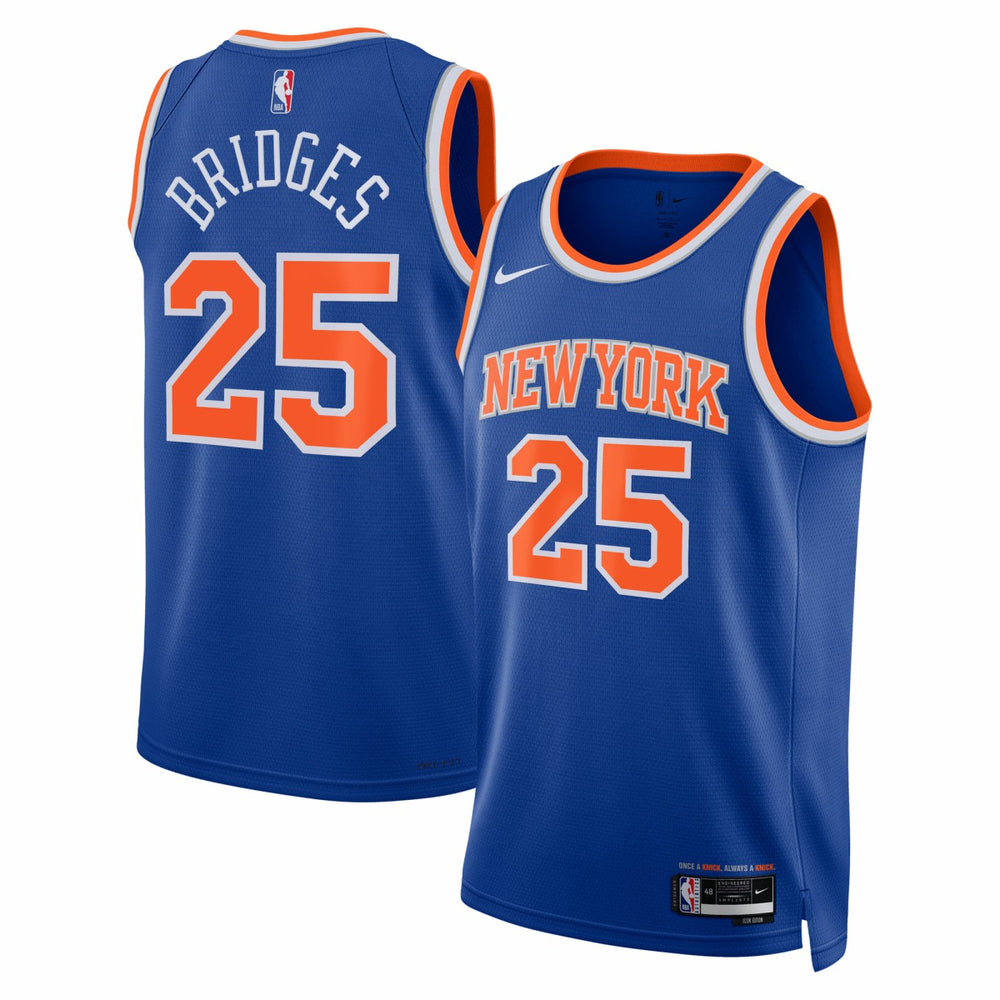 Nike Mikal Bridges New York Knicks Unisex Swingman Jersey Icon Edition Blue