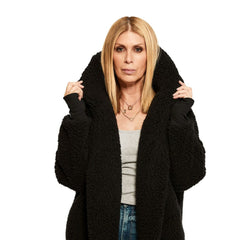 Cincinnati Bengals Jill Martin Women's Oversized Hooded Lounger - Black - NFL