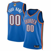 Nike Oklahoma City Thunder Unisex 2025 NBA Finals Patch Custom Swingman Jersey Blue Icon Edition