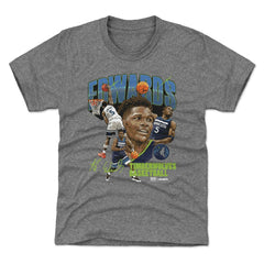 Anthony Edwards Minnesota Timberwolves 500 Level Youth Collage T-Shirt Gray