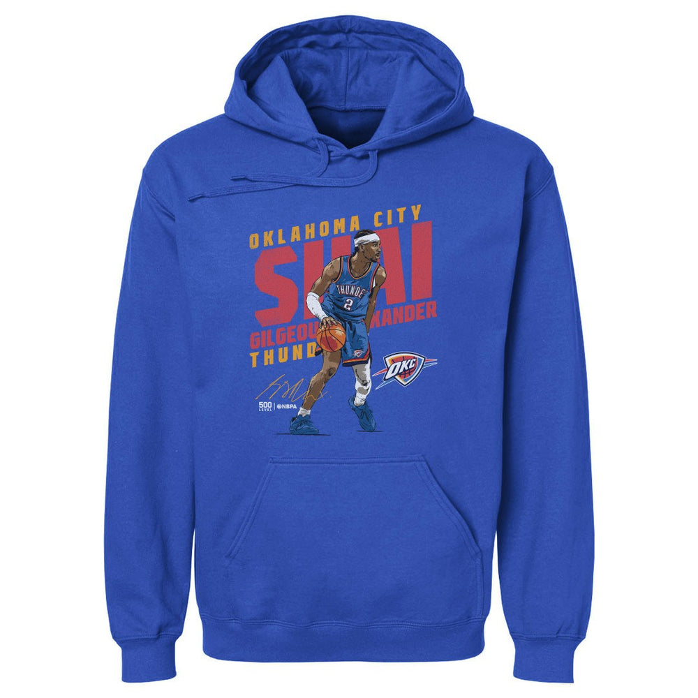Shai Gilgeous-Alexander Oklahoma City Thunder 500 Level Slant Pullover Hoodie Blue