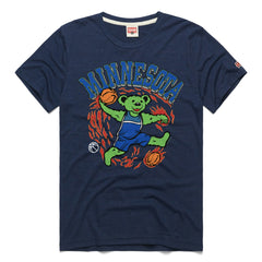 Minnesota Timberwolves Homage Unisex Grateful Dead Tri-Blend T-Shirt Navy