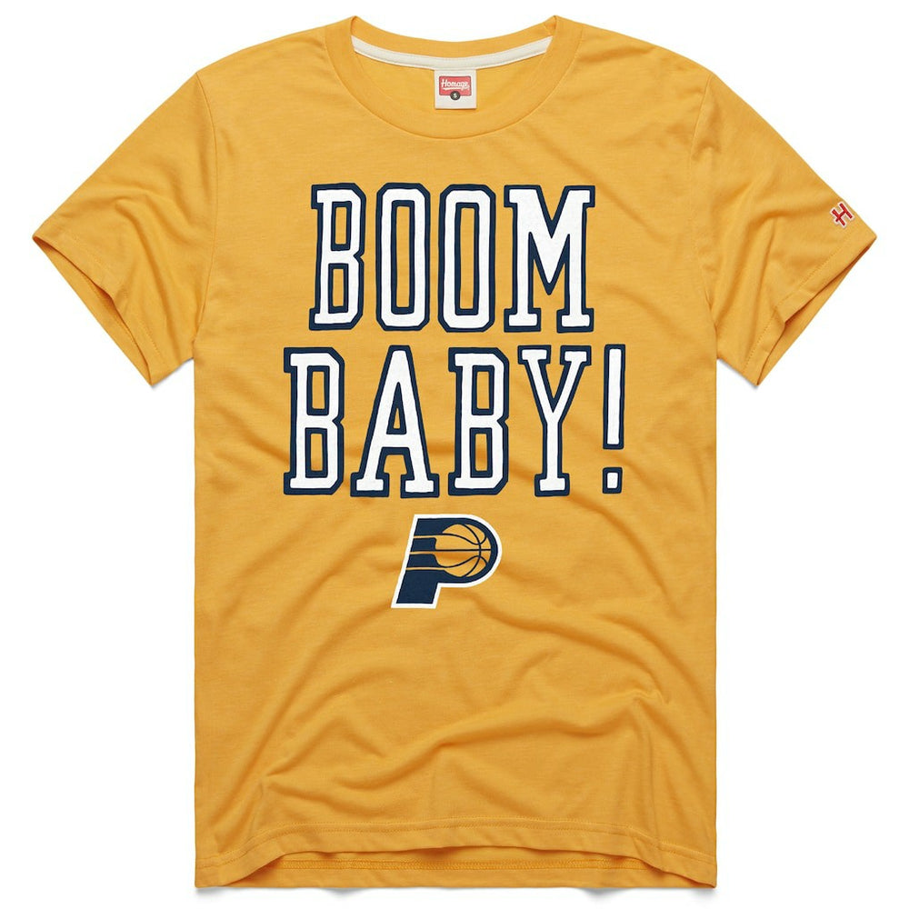 Indiana Pacers Homage Unisex Boom Baby Tri-Blend T-Shirt Gold
