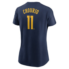 Jackson Chourio Milwaukee Brewers Nike Women's Cooperstown Collection Fuse Name & Number T-Shirt Online