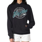Philadelphia Eagles G-III 4Her by Carl Banks Women's Pinstripe Circle Fleece Pullover Hoodie - Black - NFL