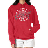Tampa Bay Buccaneers G-III 4Her by Carl Banks Women's Pinstripe Circle Fleece Pullover Hoodie - Red - NFL