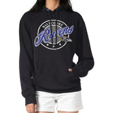 Baltimore Ravens G-III 4Her by Carl Banks Women's Pinstripe Circle Fleece Pullover Hoodie - Black - NFL