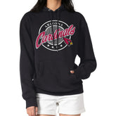 Arizona Cardinals G-III 4Her by Carl Banks Women's Pinstripe Circle Fleece Pullover Hoodie - Black - NFL
