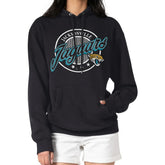 Jacksonville Jaguars G-III 4Her by Carl Banks Women's Pinstripe Circle Fleece Pullover Hoodie - Black - NFL
