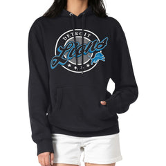Detroit Lions G-III 4Her by Carl Banks Women's Pinstripe Circle Fleece Pullover Hoodie - Black - NFL