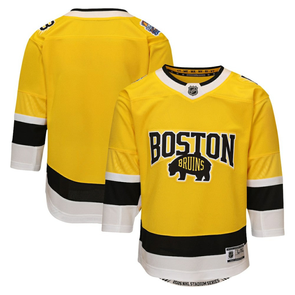 Boston Bruins Outerstuff Youth 2026 Stadium Series Premier Jersey - Gold | NHL Lifestyle