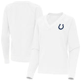 Indianapolis Colts Antigua Women's Varsity Tri-Blend V-Neck Long Sleeve T-Shirt - White - NFL