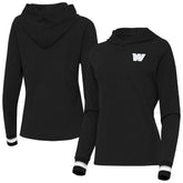 Washington Commanders Antigua Women's Trek Raglan Pullover Hoodie - Black - NFL
