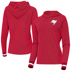 Tampa Bay Buccaneers Antigua Women's Trek Raglan Pullover Hoodie - Red - NFL