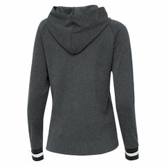 Detroit Lions Antigua Women's Trek Raglan Pullover Hoodie - Heather Charcoal - NFL