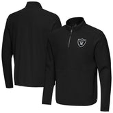 Las Vegas Raiders Antigua Step Up Quarter-Zip Pullover - Black - NFL