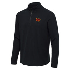 Washington Commanders Antigua Sync Tri-Blend Quarter-Zip Pullover - Heather Black - NFL