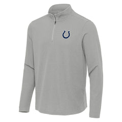 Indianapolis Colts Antigua Sync Tri-Blend Quarter-Zip Pullover - Heather Gray - NFL