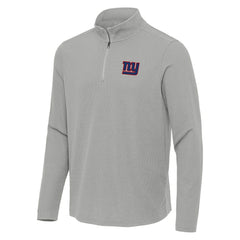 New York Giants Antigua Sync Tri-Blend Quarter-Zip Pullover - Heather Gray - NFL