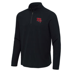 Tampa Bay Buccaneers Antigua Sync Tri-Blend Quarter-Zip Pullover - Heather Black - NFL