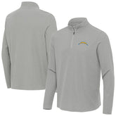 Los Angeles Chargers Antigua Sync Tri-Blend Quarter-Zip Pullover - Heather Gray - NFL