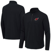 Arizona Cardinals Antigua Sync Tri-Blend Quarter-Zip Pullover - Heather Black - NFL