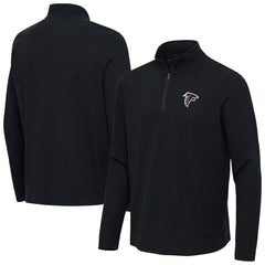 Atlanta Falcons Antigua Sync Tri-Blend Quarter-Zip Pullover - Heather Black - NFL
