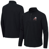 Cleveland Browns Antigua Throwback Sync Tri-Blend Quarter-Zip Pullover - Heather Black - NFL