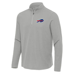 Buffalo Bills Antigua Sync Tri-Blend Quarter-Zip Pullover - Heather Gray - NFL