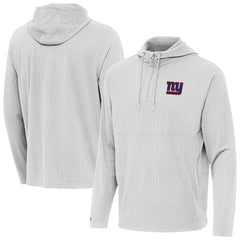 New York Giants Antigua Connected Quarter-Zip Pullover Hoodie - Gray - NFL