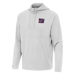 New York Giants Antigua Connected Quarter-Zip Pullover Hoodie - Gray - NFL