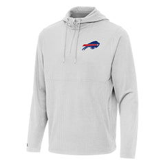 Buffalo Bills Antigua Connected Quarter-Zip Pullover Hoodie - Gray - NFL