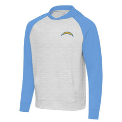 Los Angeles Chargers Antigua Urgent Pullover Hoodie - Powder Blue/Gray - NFL