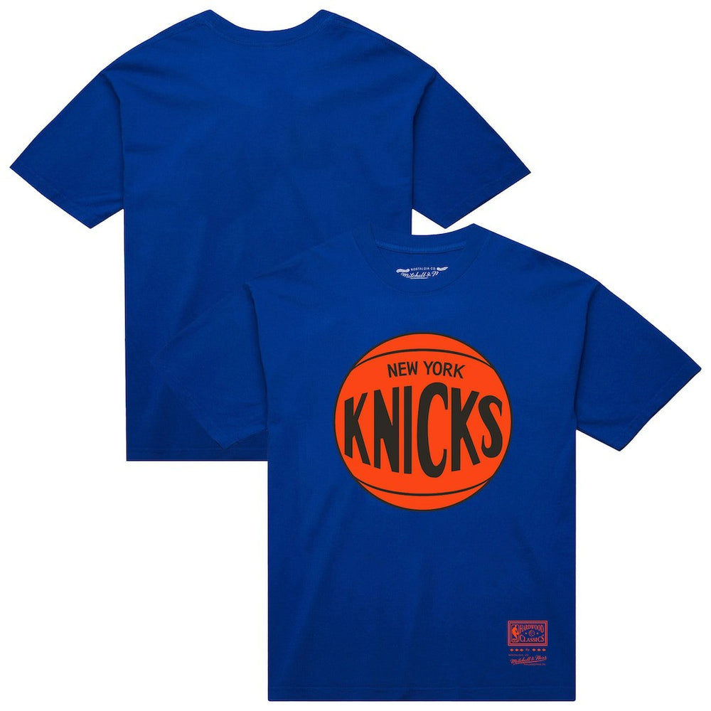 Mitchell & Ness New York Knicks Unisex Hardwood Classics MVP Logo T-Shirt Blue