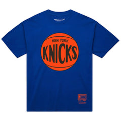 Mitchell & Ness New York Knicks Unisex Hardwood Classics MVP Logo T-Shirt Blue
