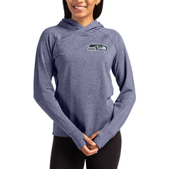 Seattle Seahawks Cutter & Buck Women's Primary Logo Adapt Knit Recycled Raglan Pullover Hoodie - Heather Navy - NFL