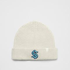 Seattle Kraken lululemon Unisex Close-Fit Wool-Blend Ribbed Beanie - Heathered Bone | NHL Clearance