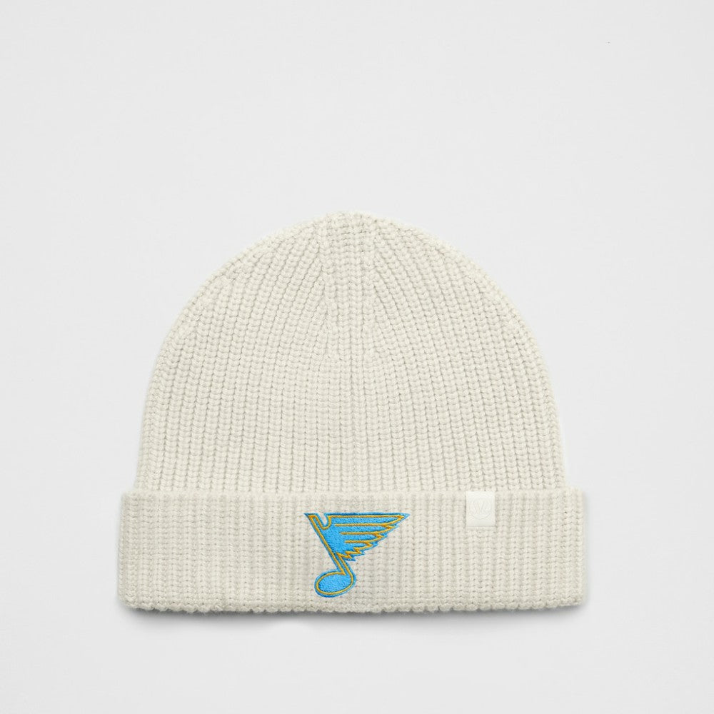 St. Louis Blues lululemon Unisex Close-Fit Wool-Blend Ribbed Beanie - Heathered Bone | NHL Clearance